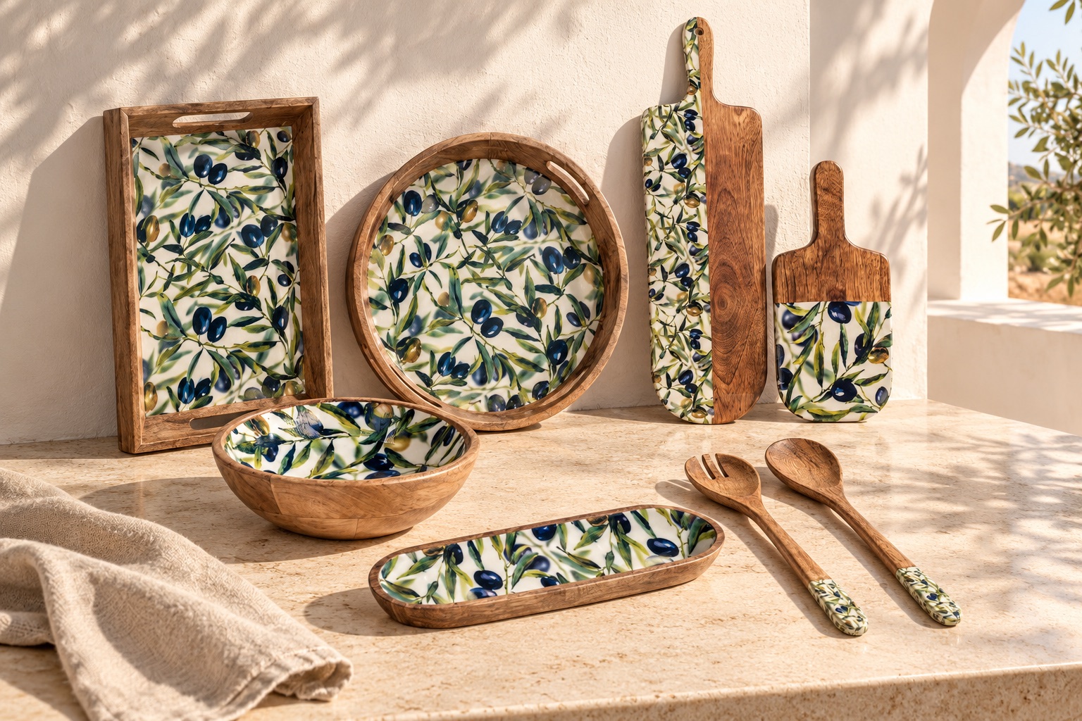 AI-generated lifestyle image of the olive collection