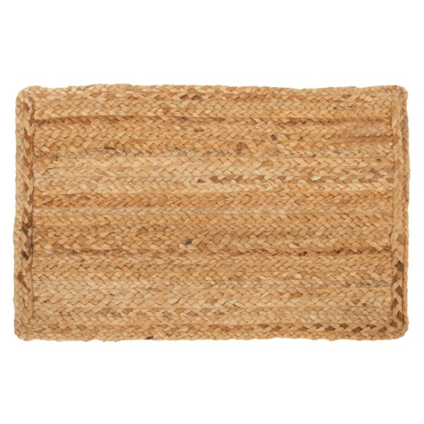 Handmade jute rug, 62 × 42 cm