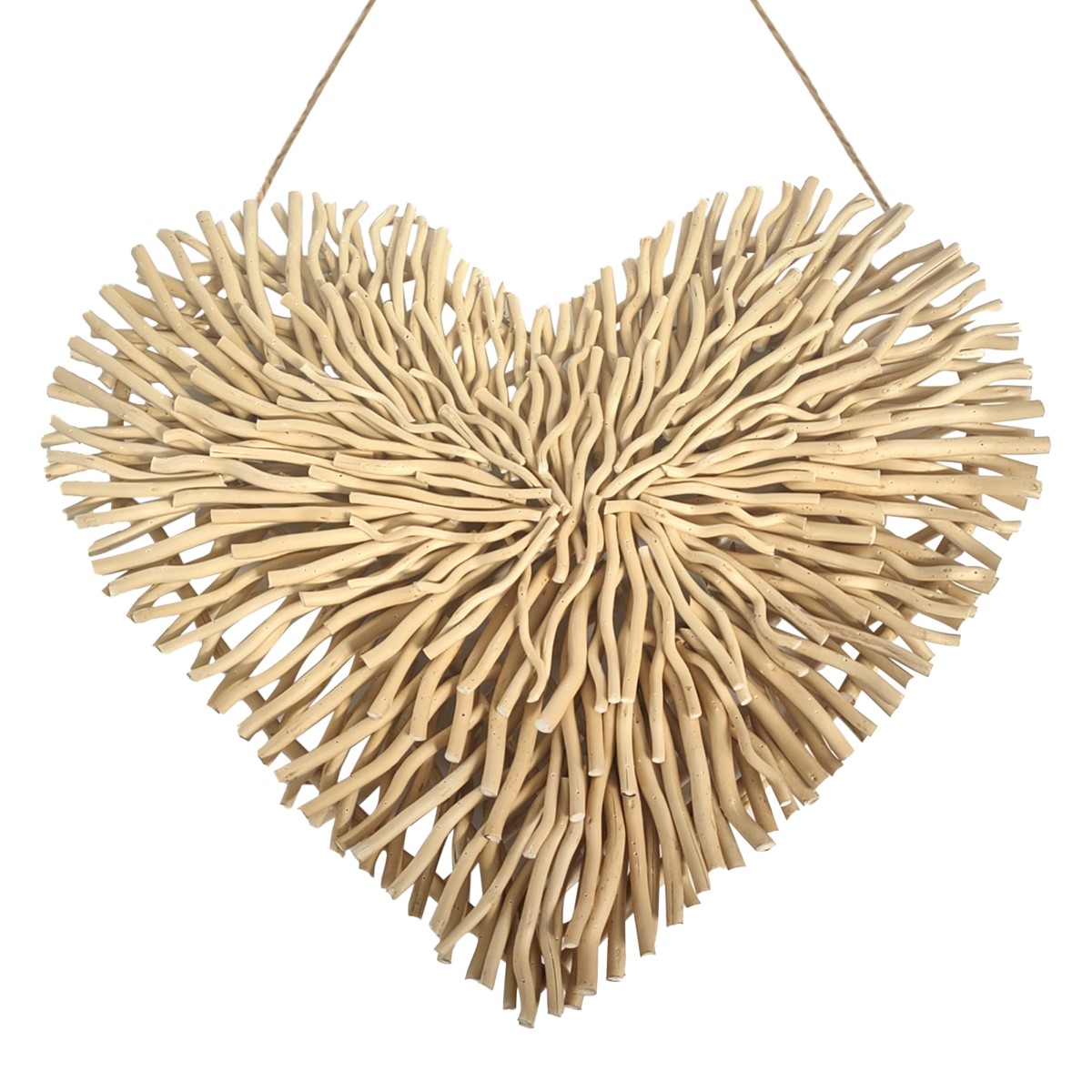 Mulberry wood heart wall decoration