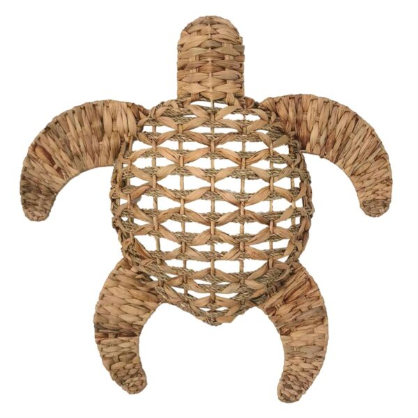 Water hyacinth turtle wall decoration – large