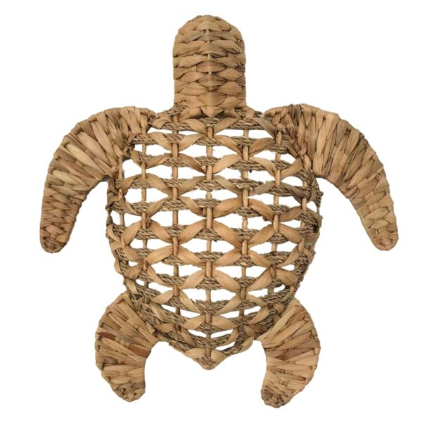 Water hyacinth turtle wall decoration – small