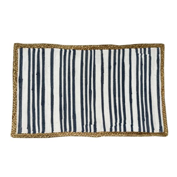 Jute and cotton rug, 80 × 50 cm