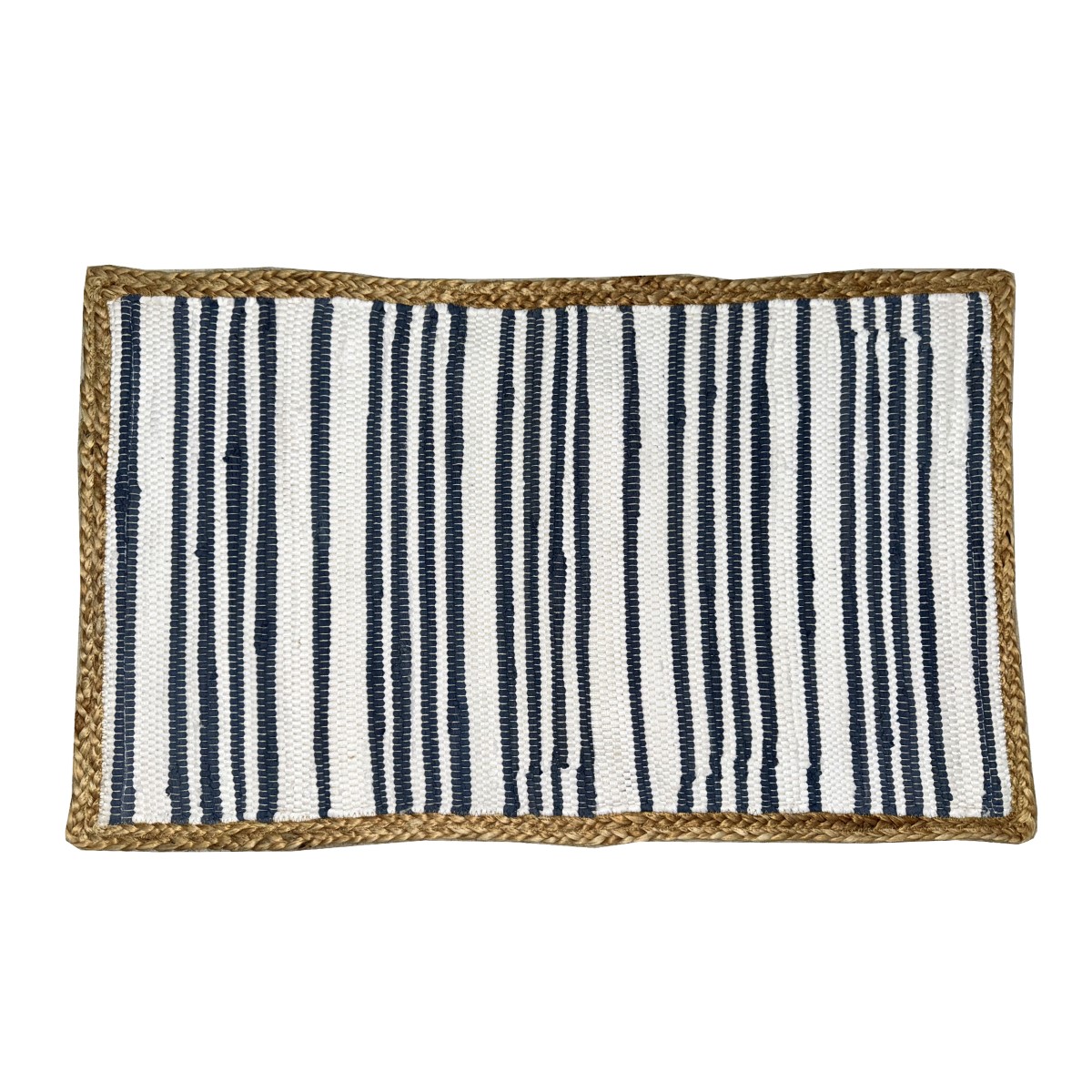 Jute and cotton rug, 80 × 50 cm