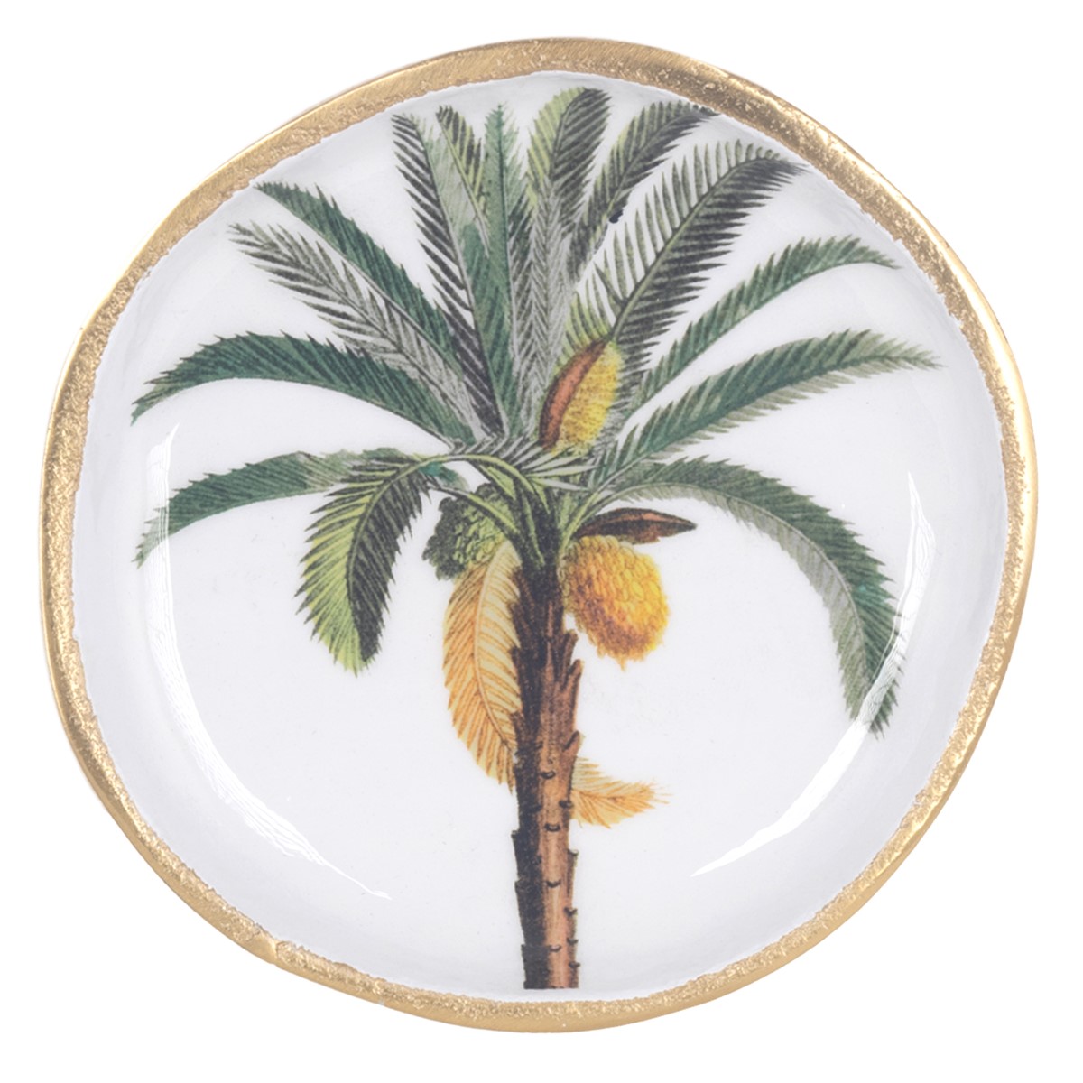 Aluminium dish with palm motif, 15 × 15 cm - Image 3