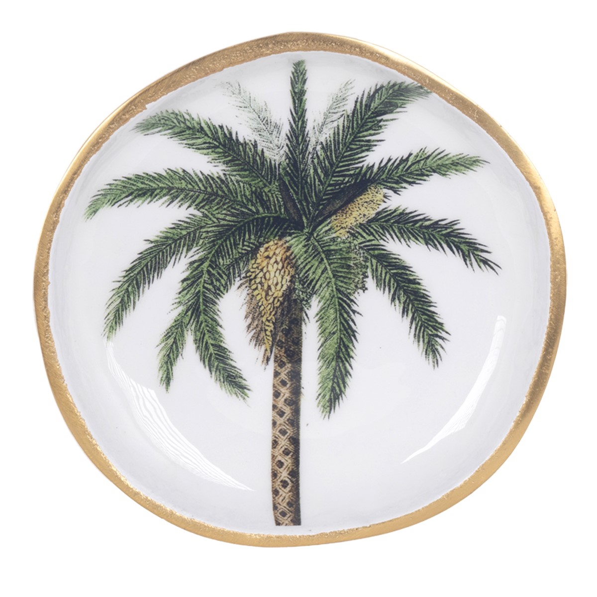 Aluminium dish with palm motif, 15 × 15 cm - Image 4