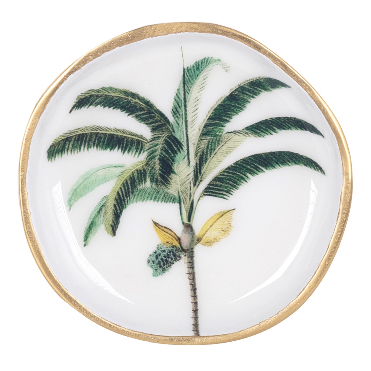 Aluminium dish with palm motif, 15 × 15 cm - Image 5