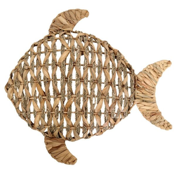 Water hyacinth fish wall decoration – large