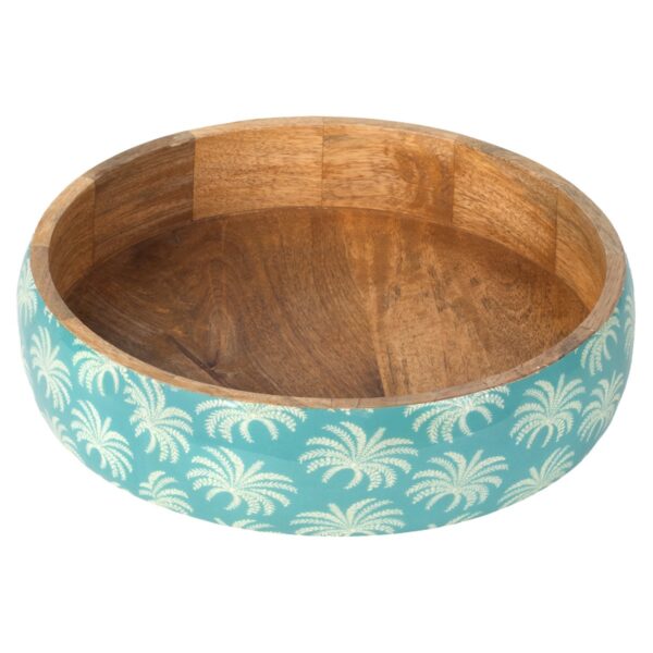 Palm motif bowl, 30 × 30 × 7 cm, item 38998