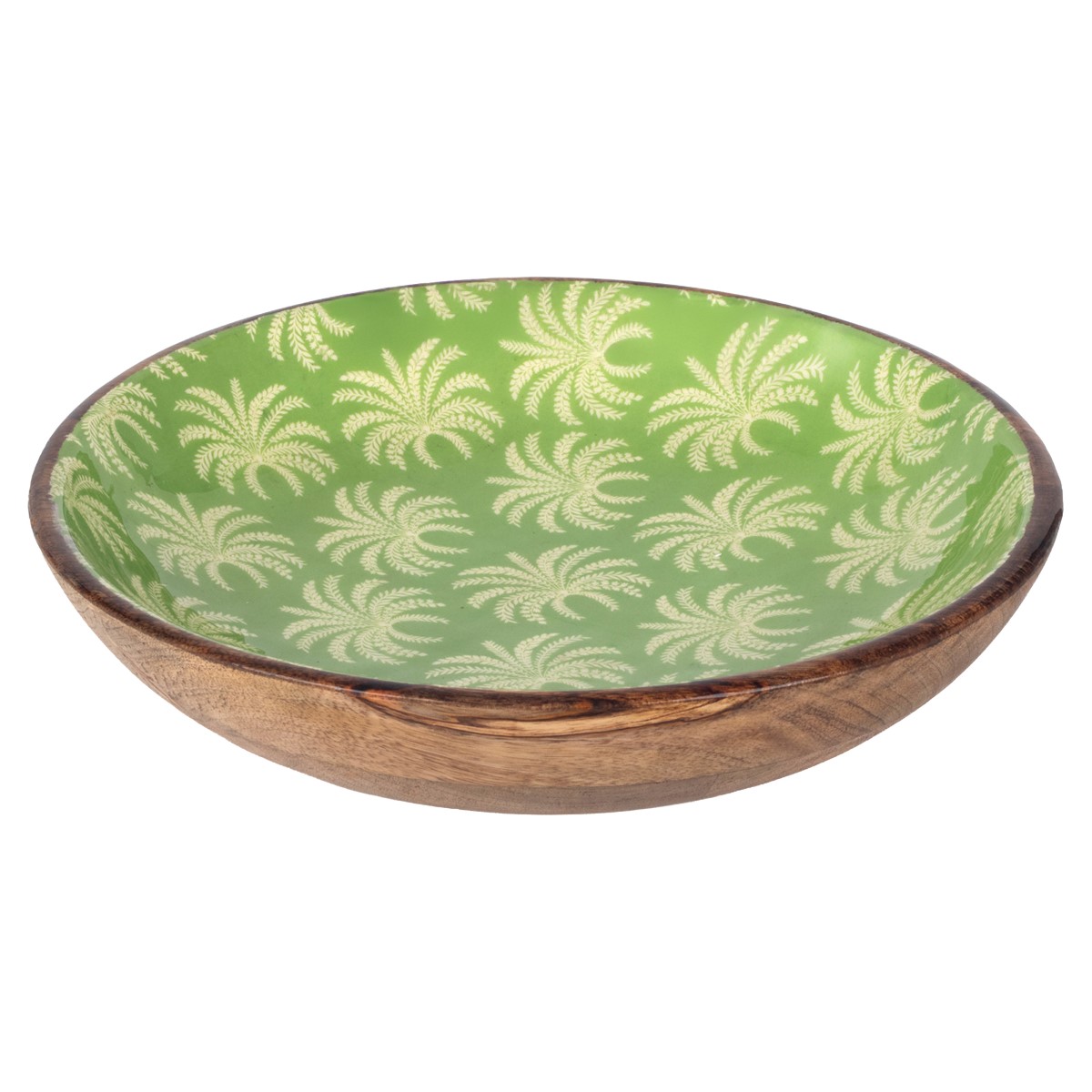 Palm motif bowl, 30 × 30 × 7 cm, item 39000