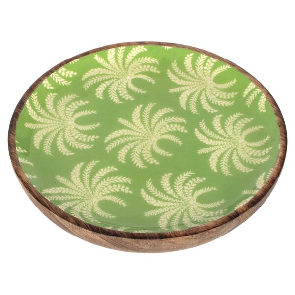 Small decorative plate with palm motif, 16 × 16 cm
