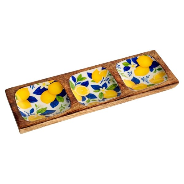 Dish with lemon motif, 30.50 × 9.50 cm