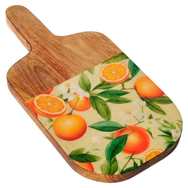 Chopping board with orange motif, 30 × 15 cm