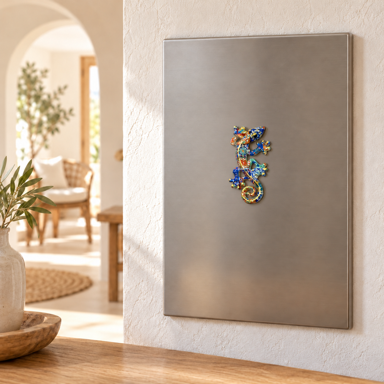 Hagedismagneet van hars, item 40094, in a Mediterranean interior showing one example design